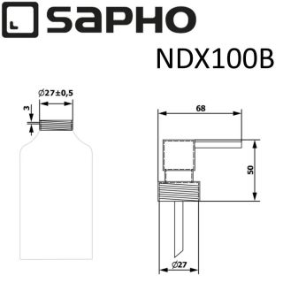 Запасная головка дозатора Sapho хром NDX110